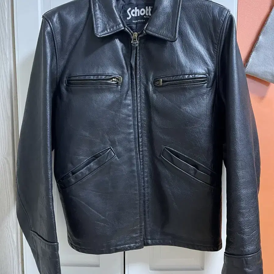 schott leather jacket 36