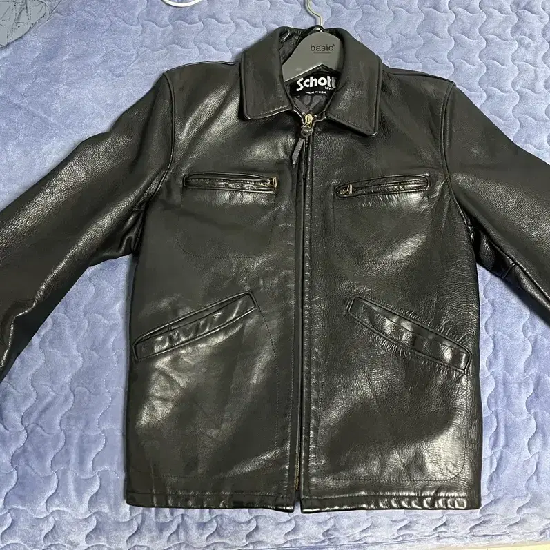 schott leather jacket 36