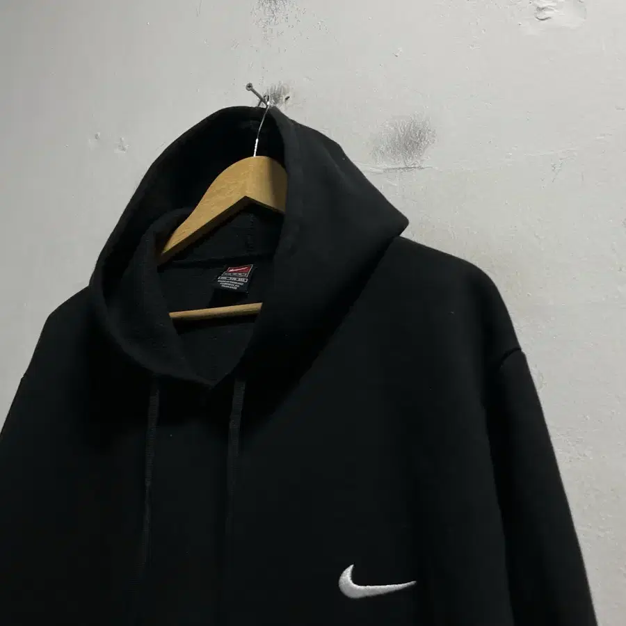 110 NIKE 나이키 스우시 로고 기모 루즈핏 블랙 스웻 후드티셔츠