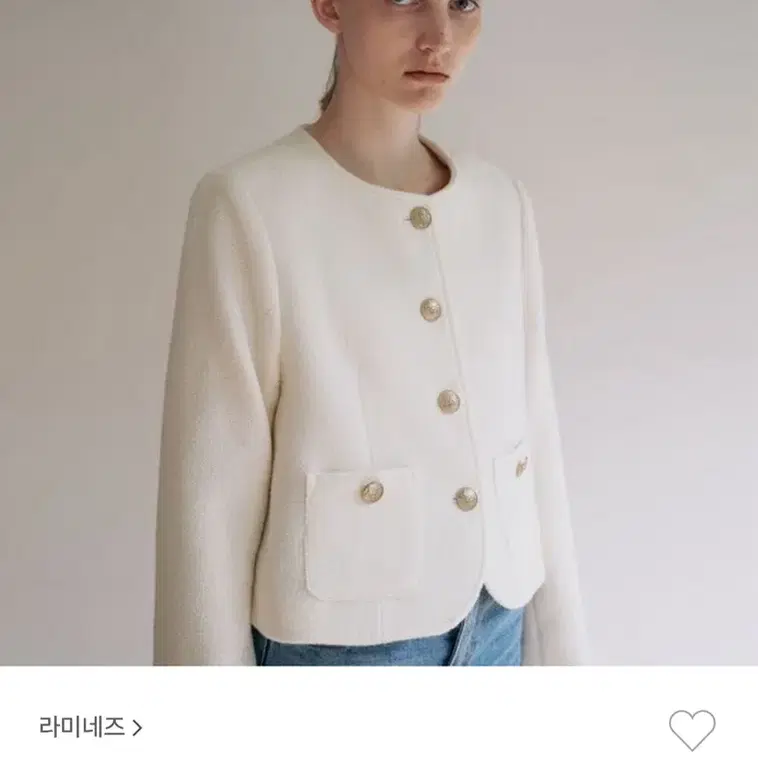 라미네즈 트위드 자켓 tweed button jacket 아이보리 판매합