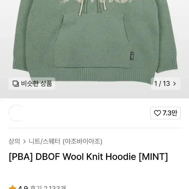 DBOF Wool Knit Hoodie [MINT]