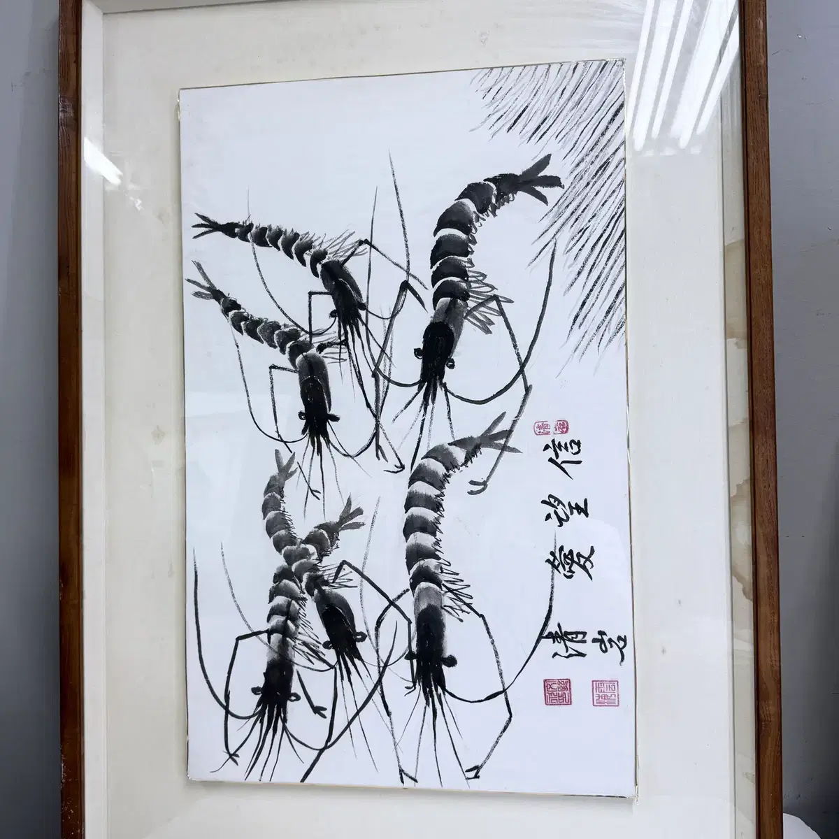 Oriental painting Shrimp painting Sinmangae Faith Hope Love