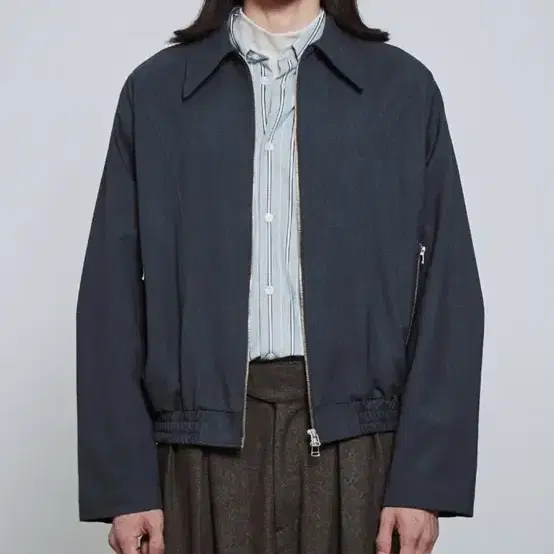 로드존 그레이 hyde single blouson greyish navy