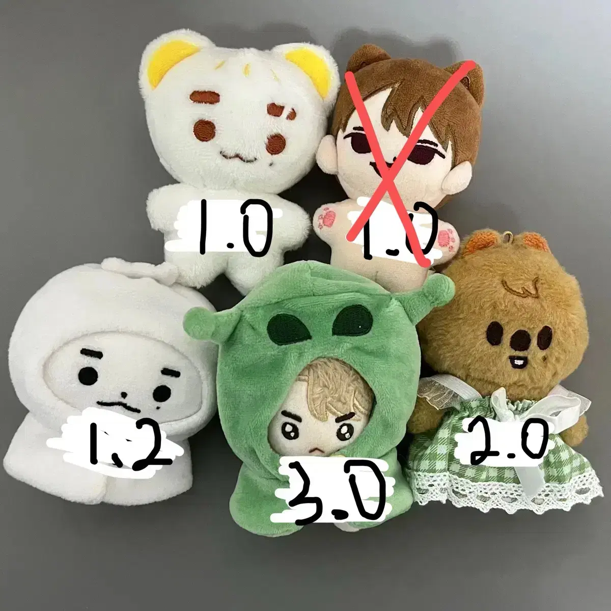 스키즈 10cm 인형 밤톨현 럿쿵이 노냥 한왹 한쿼카
