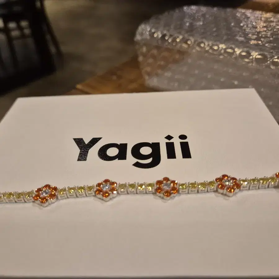 Yagii Daisy Bracelet Yellow Orange 야기팔찌