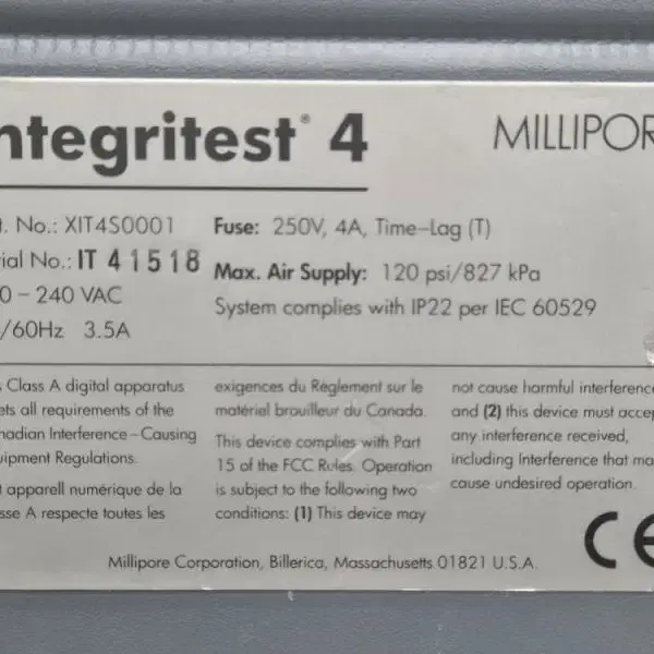 Millipore Integritest 4 XIT4S0001