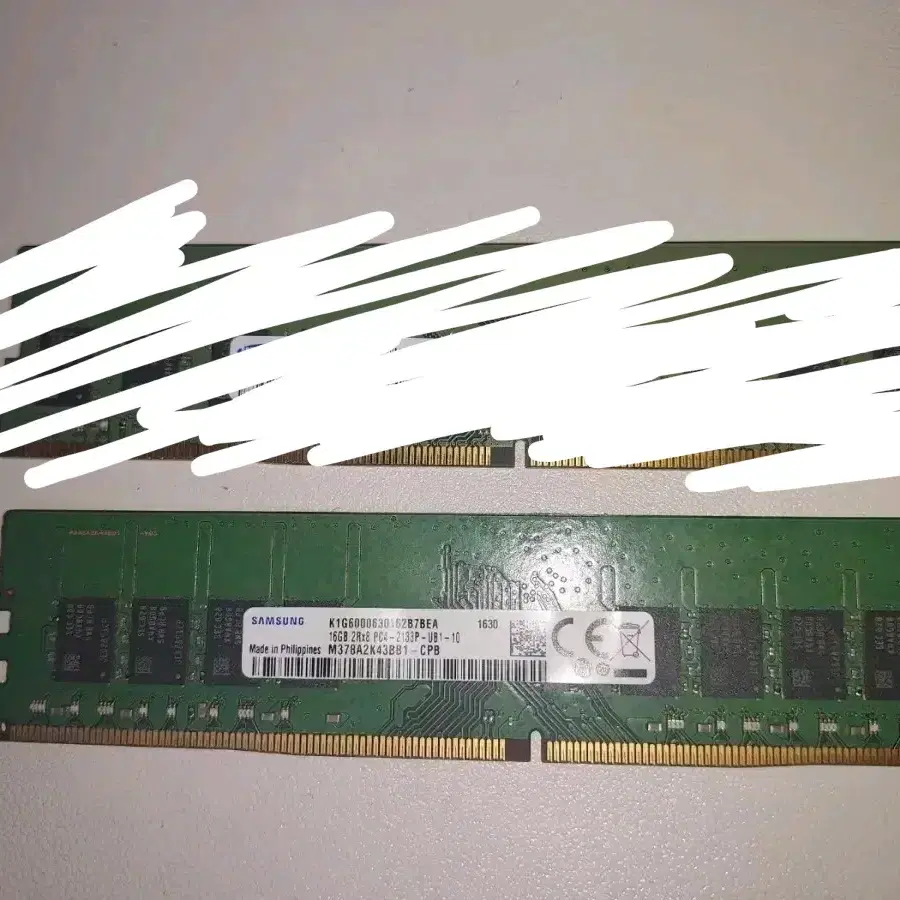 삼성 램 DDR4 16G, 8G 하나씩 팝니다 (2133)