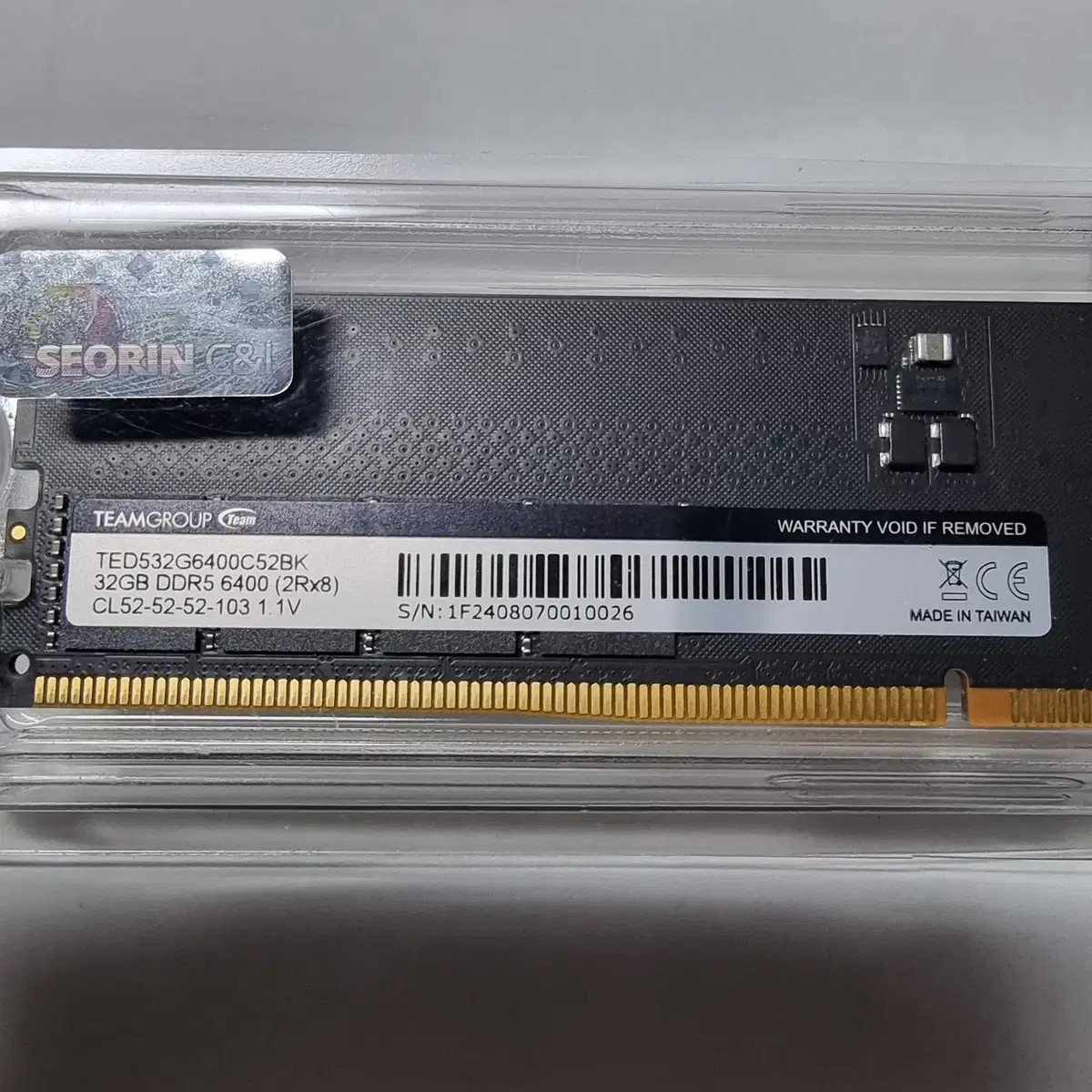 RAM 팀그룹 DDR5-6400 CL52 Elite 서린 64GB판매