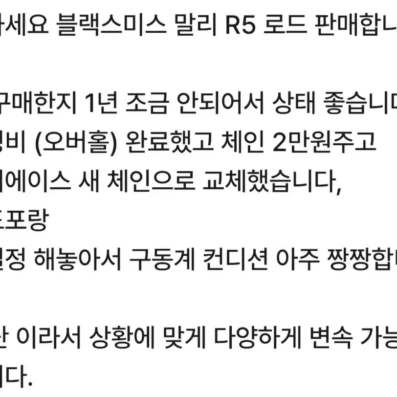 블랙스미스 R5 디스크브레이크 에어로