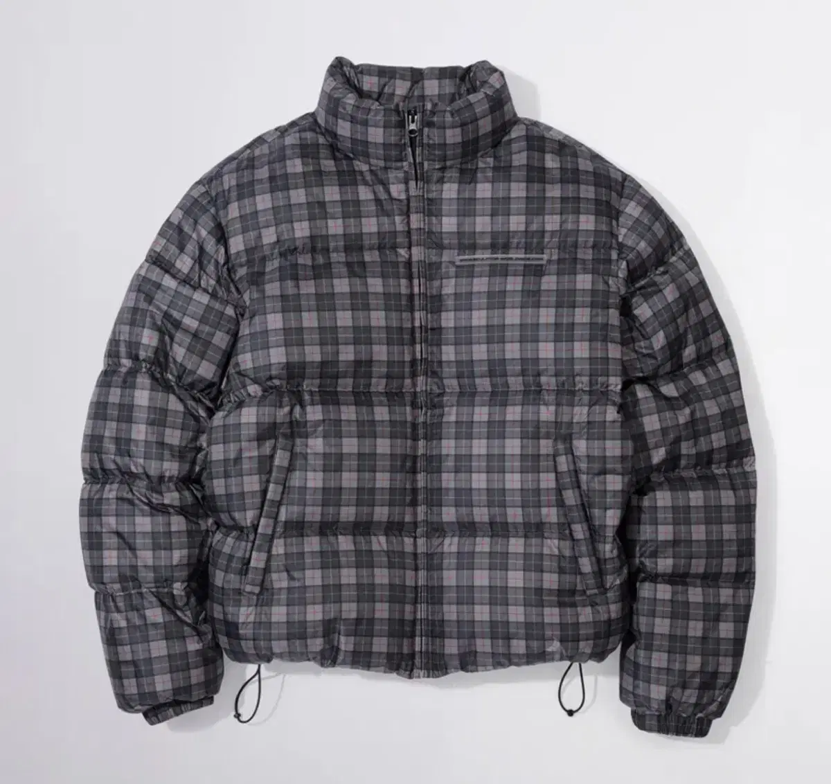 스컬프터 107 puffer down plaid gray 패딩