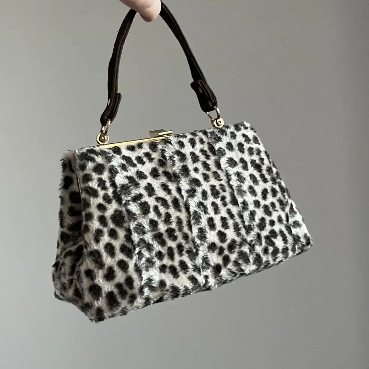 Leopard 2way fake fur mini Bag