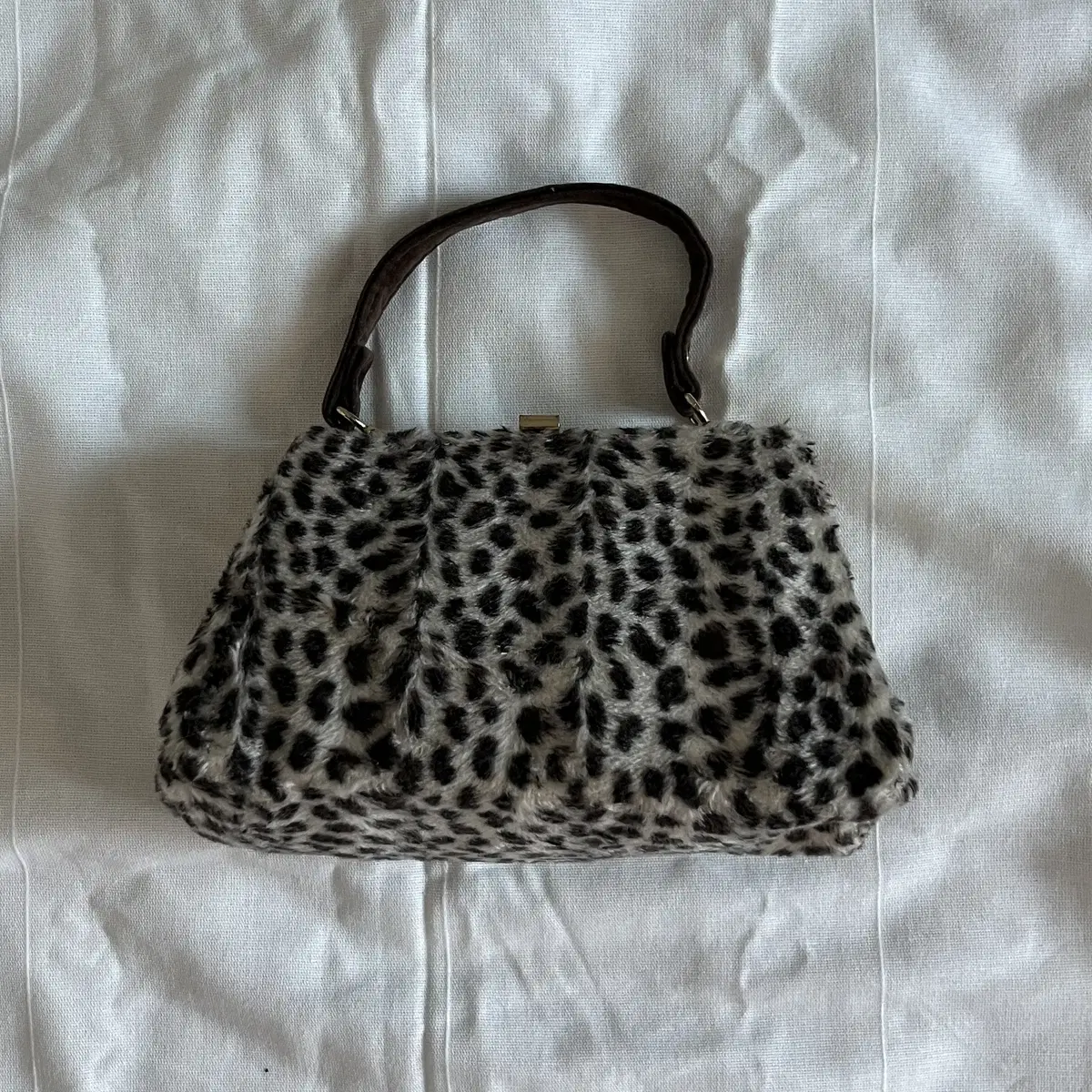 Leopard 2way fake fur mini Bag