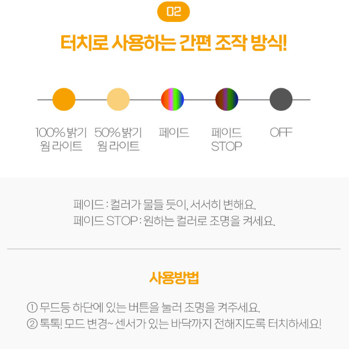 다팔래용 LED 무선 토끼 무드등