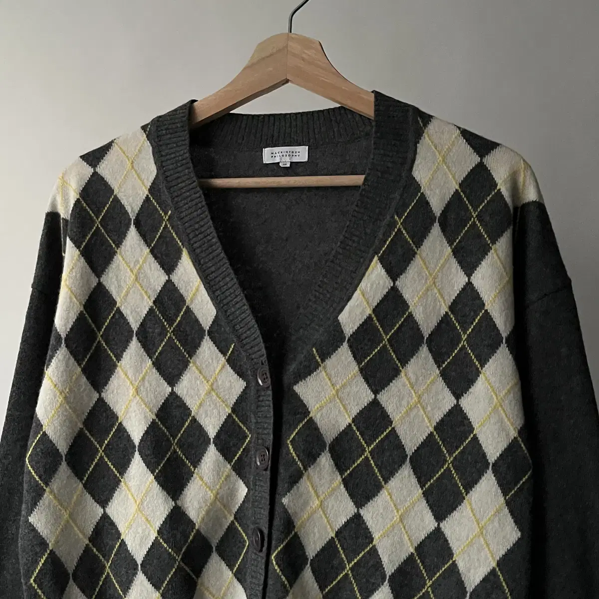 MACKINTOSH PHILOSOPHY argyle cardigan