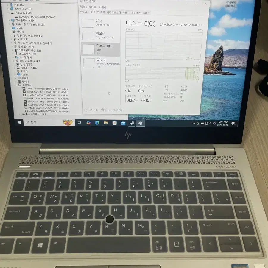 HP Elitebook 840 G5 (i7 8550U, Nvme 512)