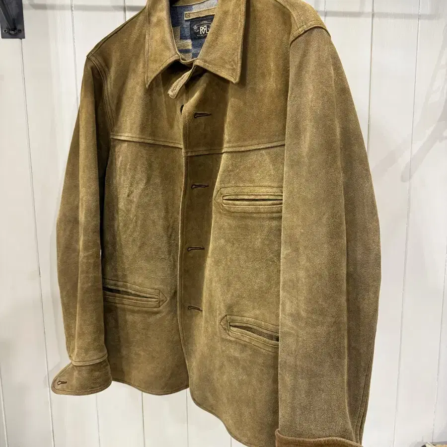 더블알엘 RRL Goat Suede Car Coat.