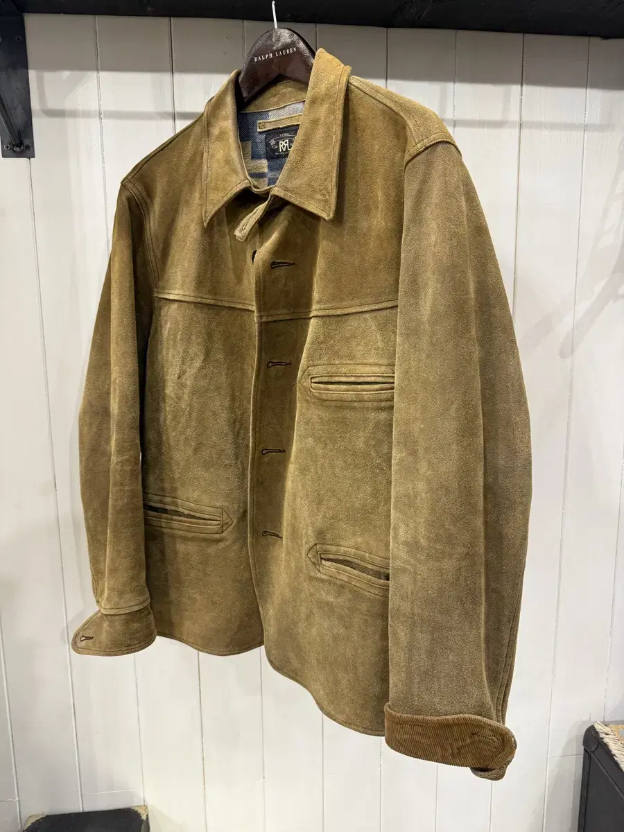 더블알엘 RRL Goat Suede Car Coat.