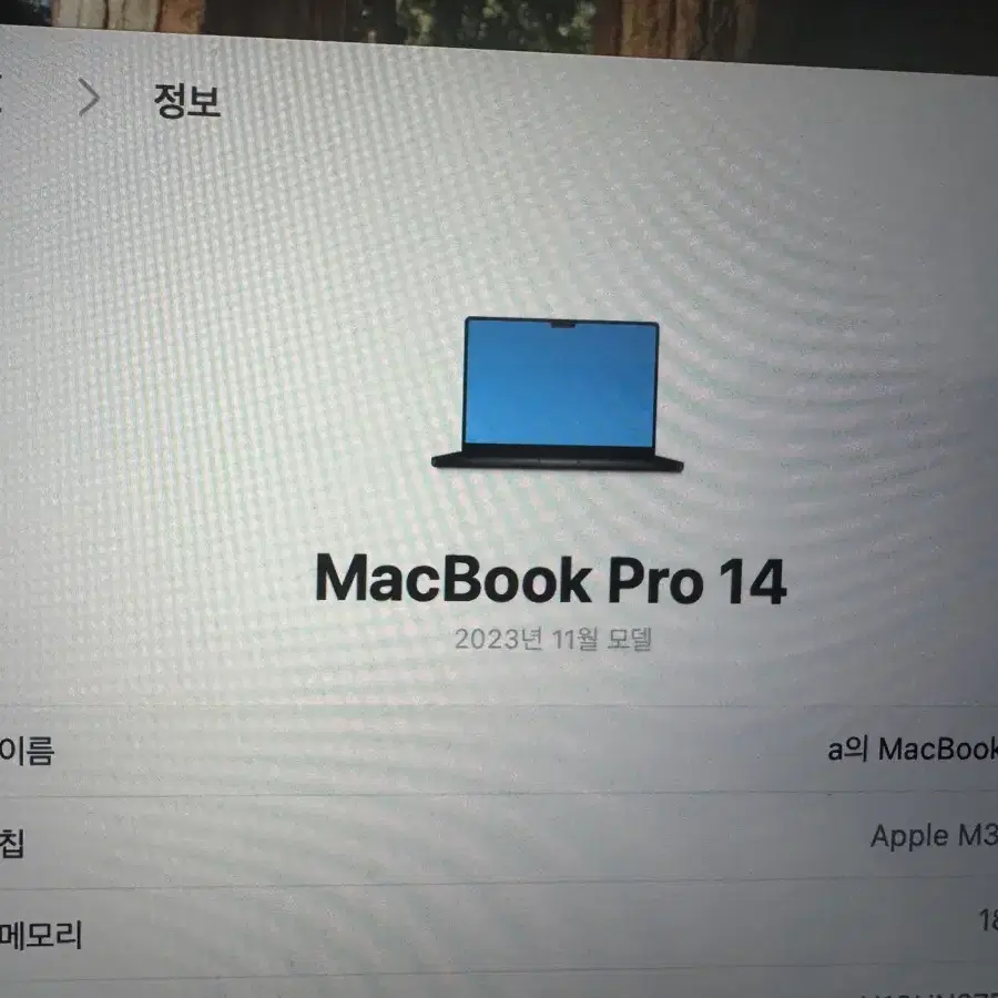 맥북 프로 m3 14인치 램18 512gb