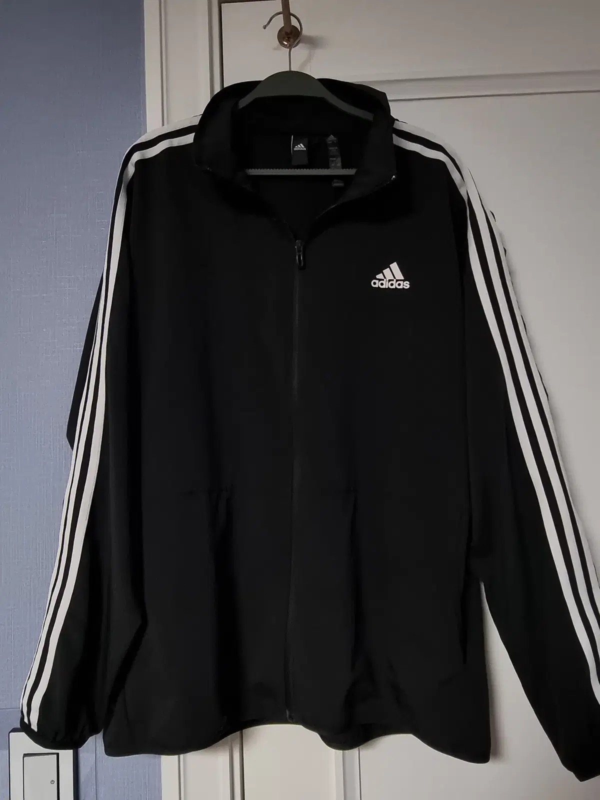 [XL 105] ADIDAS 아디다스 삼선 바람막이 블랙