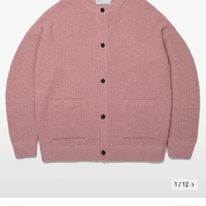 사운즈라이프 Heavy Wool Cardigan Pink XL