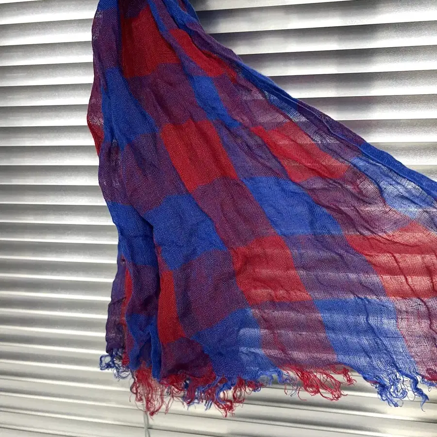 KAPITAL - CHECK SCARF (Red/Blue) 캐피탈 스카프