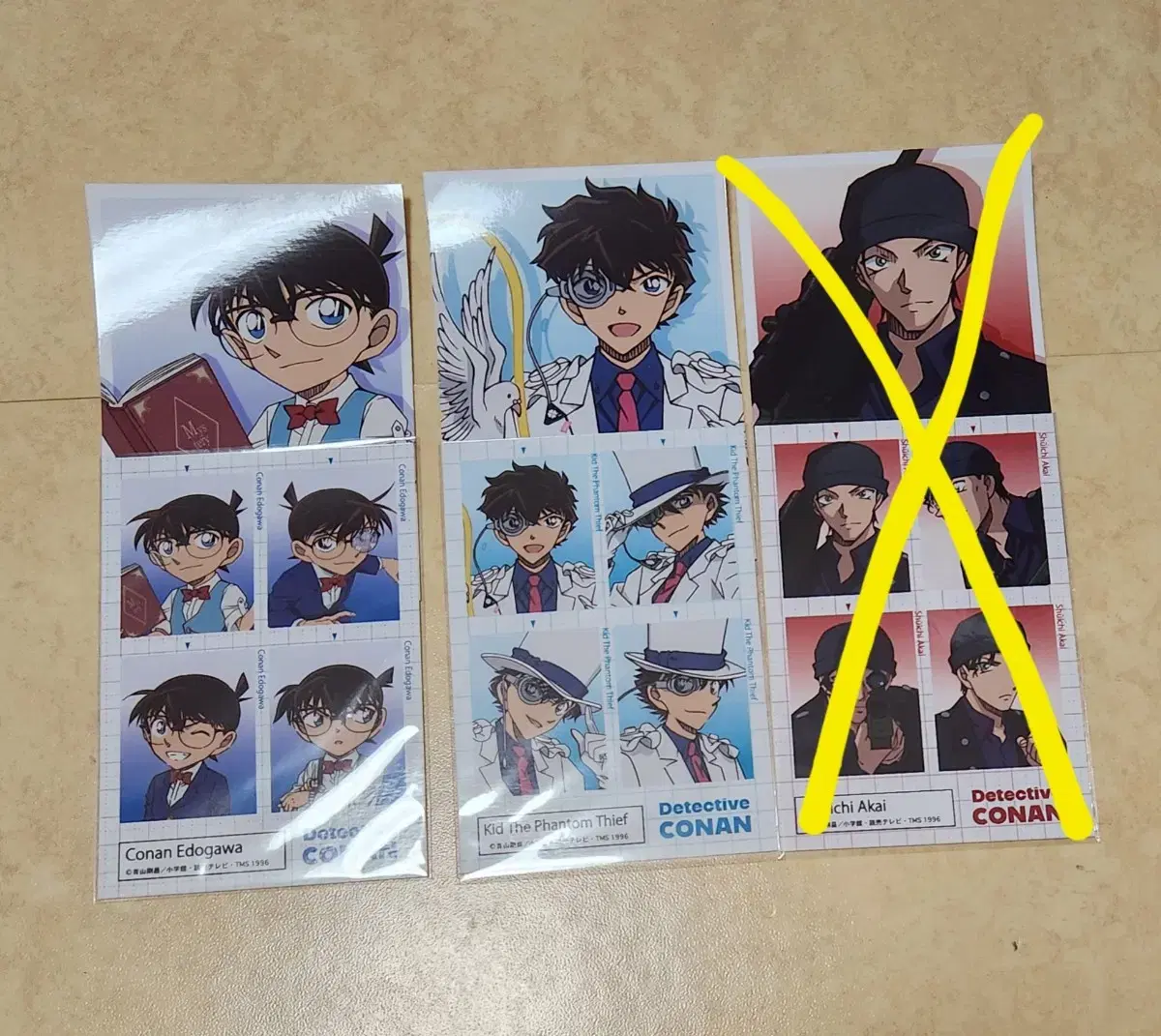 명탐정코난 브로마이드+증명사진 코난 키드 일괄