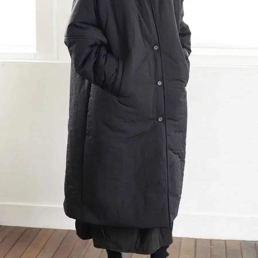 오묘 omyo raglan padding long coat