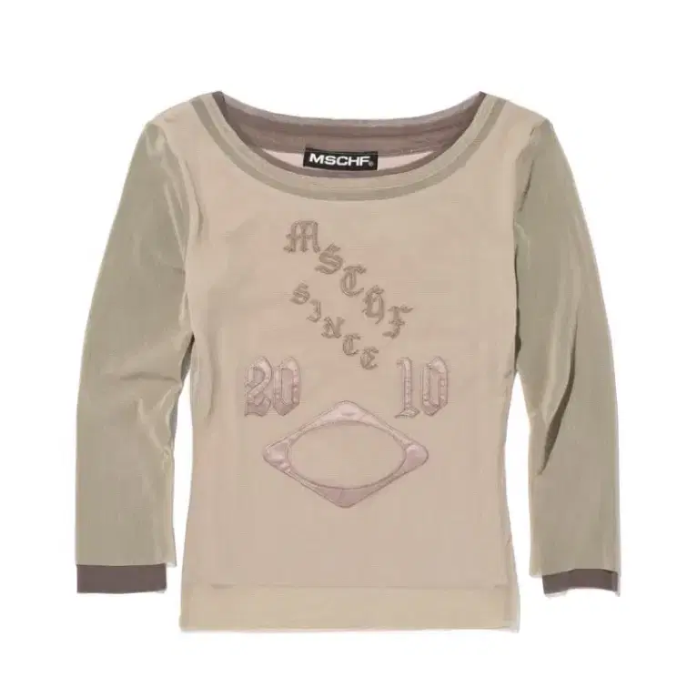 미스치프 보트넥 메쉬탑 Boat neck mesh top