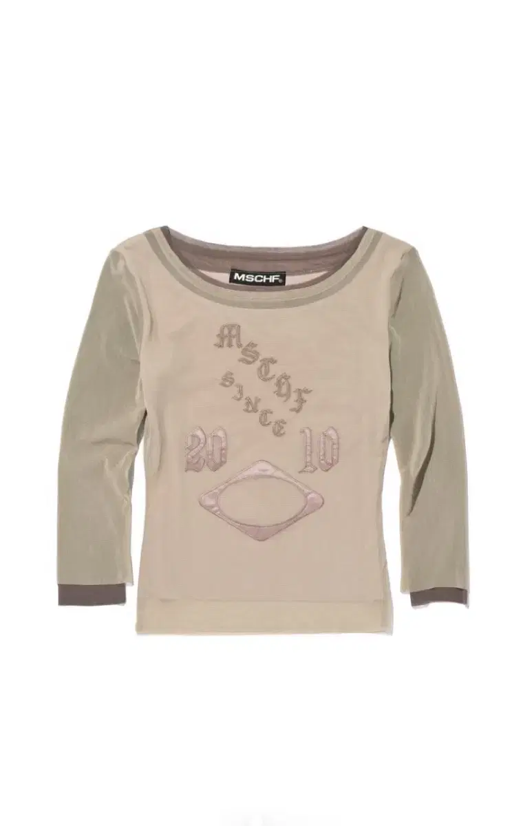 미스치프 보트넥 메쉬탑 Boat neck mesh top