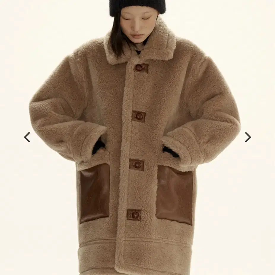 시엔느 Mathis Shearling Coat_Brown