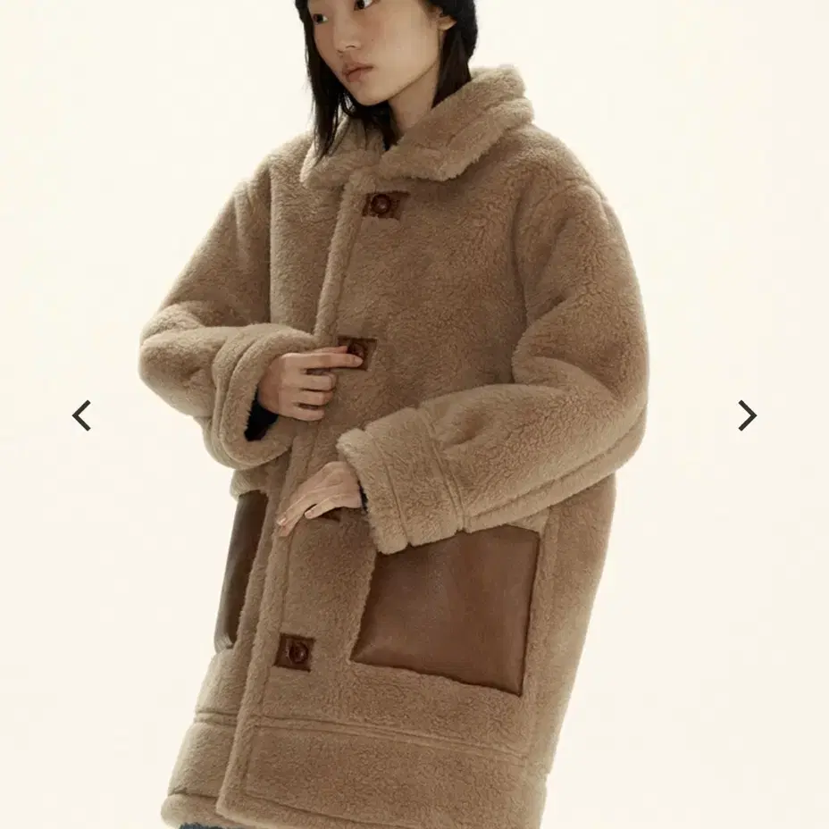 시엔느 Mathis Shearling Coat_Brown