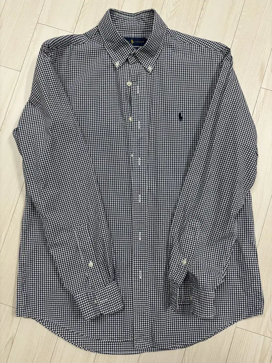 Polo Navy Check Shirt Classic Fit M Size For Sale