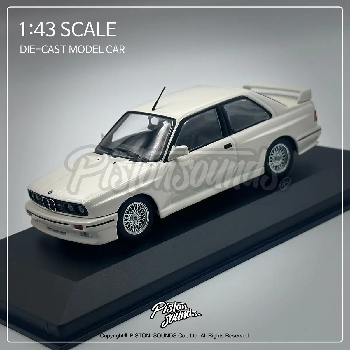 1:43스케일 다이캐스트 BMW M3 E30 아이보리 올드카 영타이머