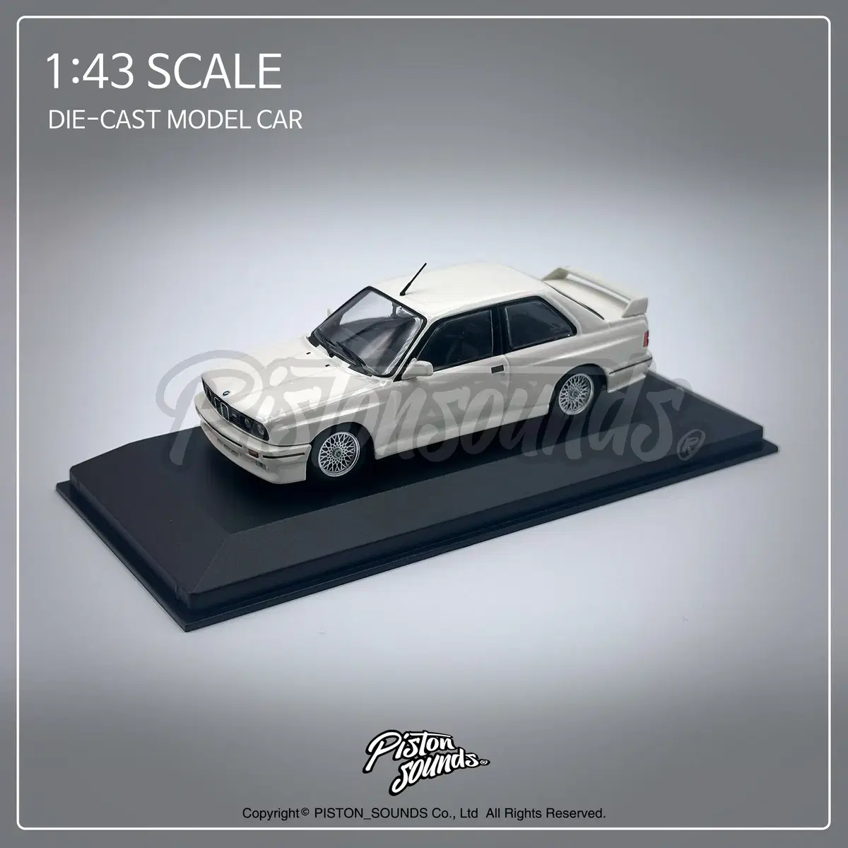 1:43스케일 다이캐스트 BMW M3 E30 아이보리 올드카 영타이머