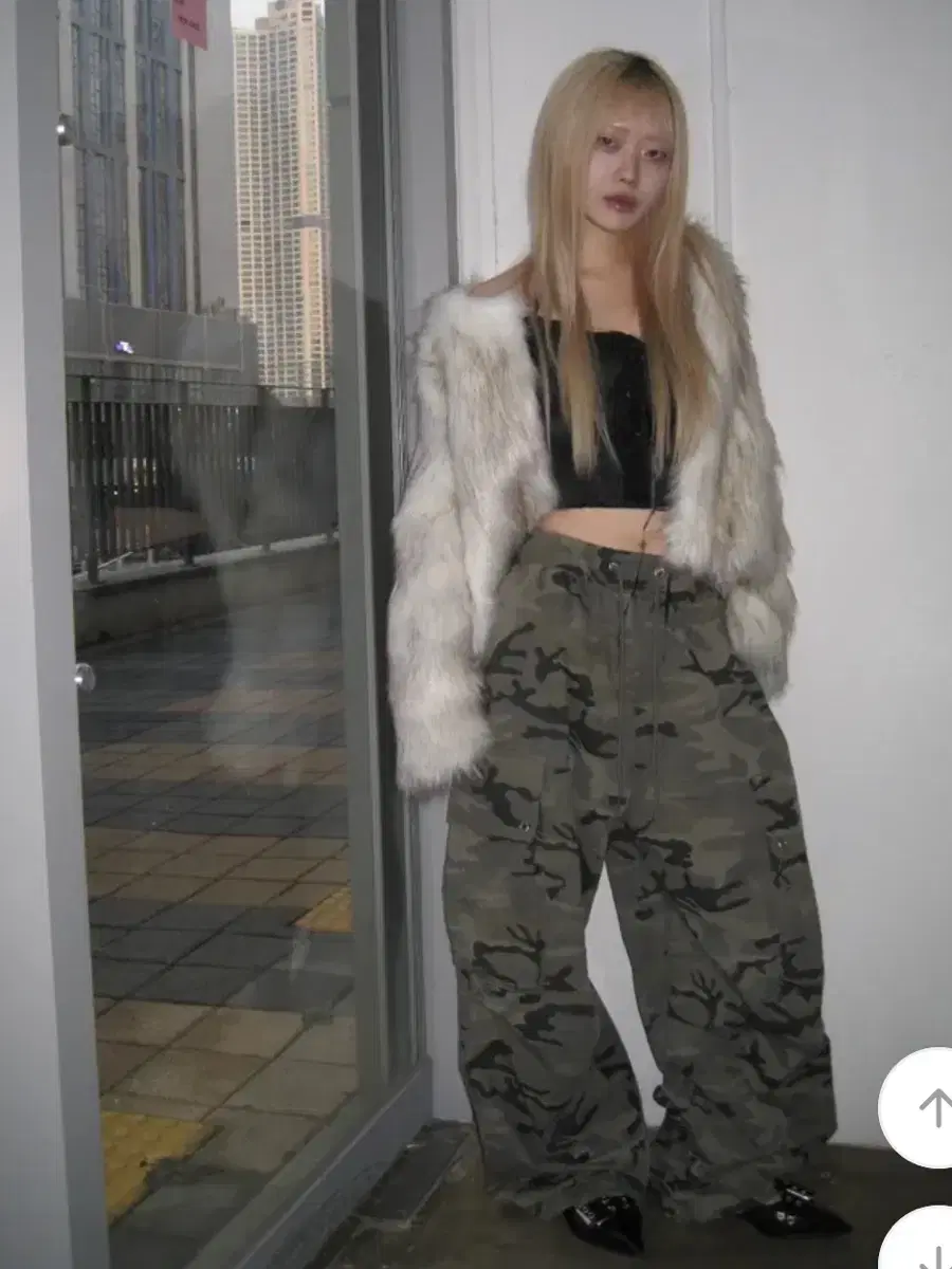 와이드 밀리터리 카모 카고 팬츠 camo pants 연카키