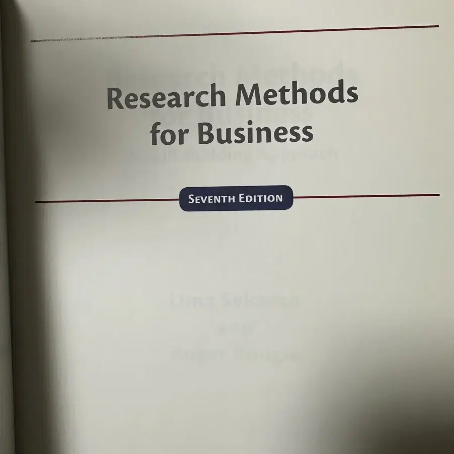 Research Methods for Business 7판