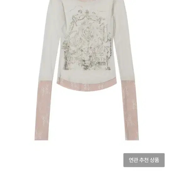 (구해요!)스컬프터 Triple Lace Layered Tee Ivory