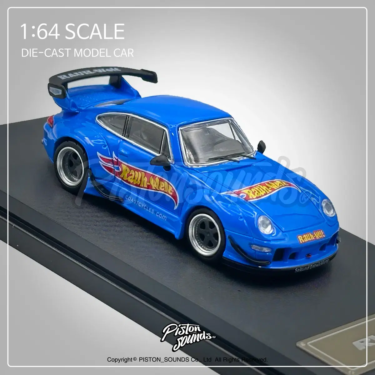 1:64스케일 다이캐스트 포르쉐 993 RWB 핫휠 리버리 알더블유비