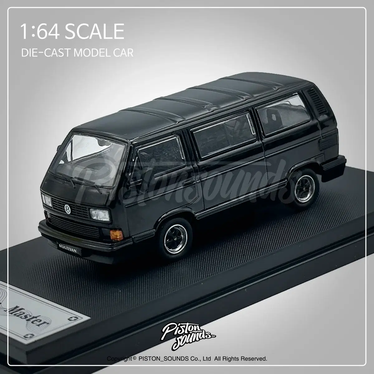 1:64스케일 다이캐스트 VW T3 멀티밴 포르쉐 B32 블랙 폭스바겐