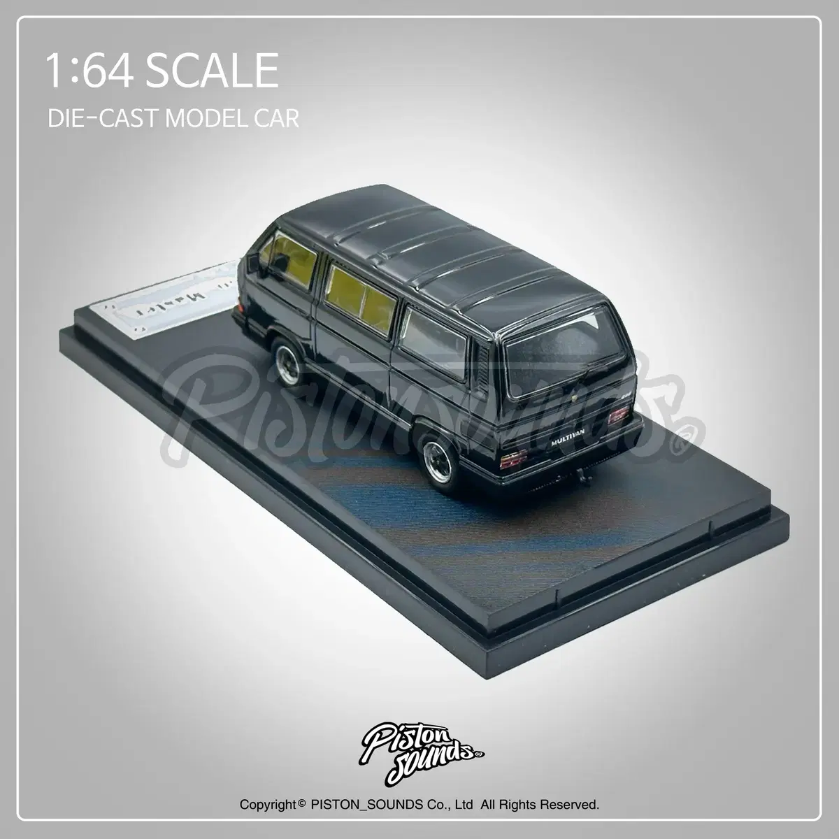 1:64스케일 다이캐스트 VW T3 멀티밴 포르쉐 B32 블랙 폭스바겐