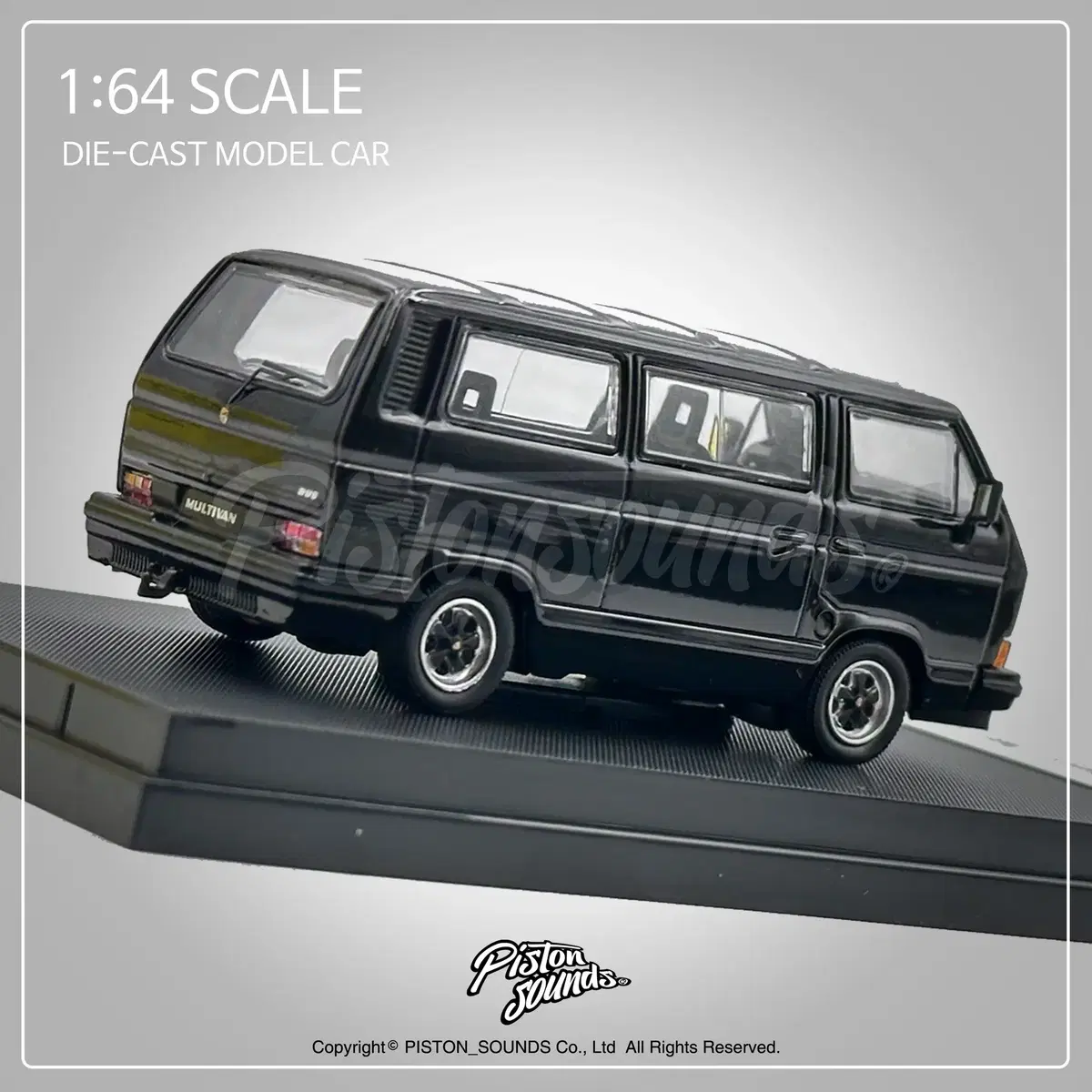 1:64스케일 다이캐스트 VW T3 멀티밴 포르쉐 B32 블랙 폭스바겐