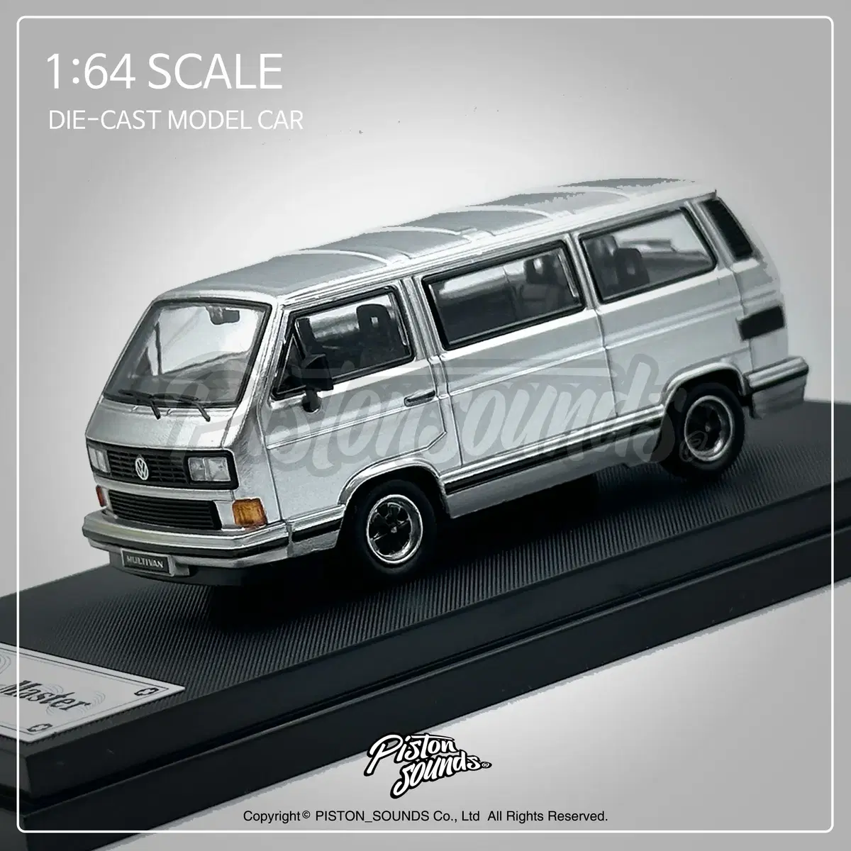 1:64스케일 다이캐스트 VW T3 멀티밴 포르쉐 B32 실버 폭스바겐