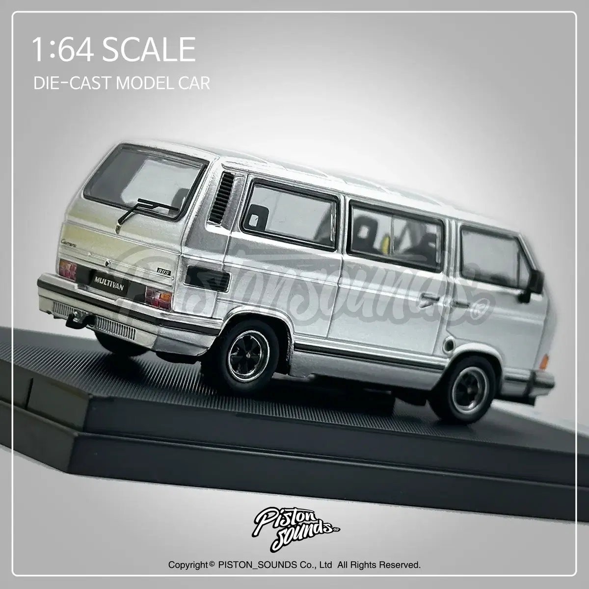 1:64스케일 다이캐스트 VW T3 멀티밴 포르쉐 B32 실버 폭스바겐