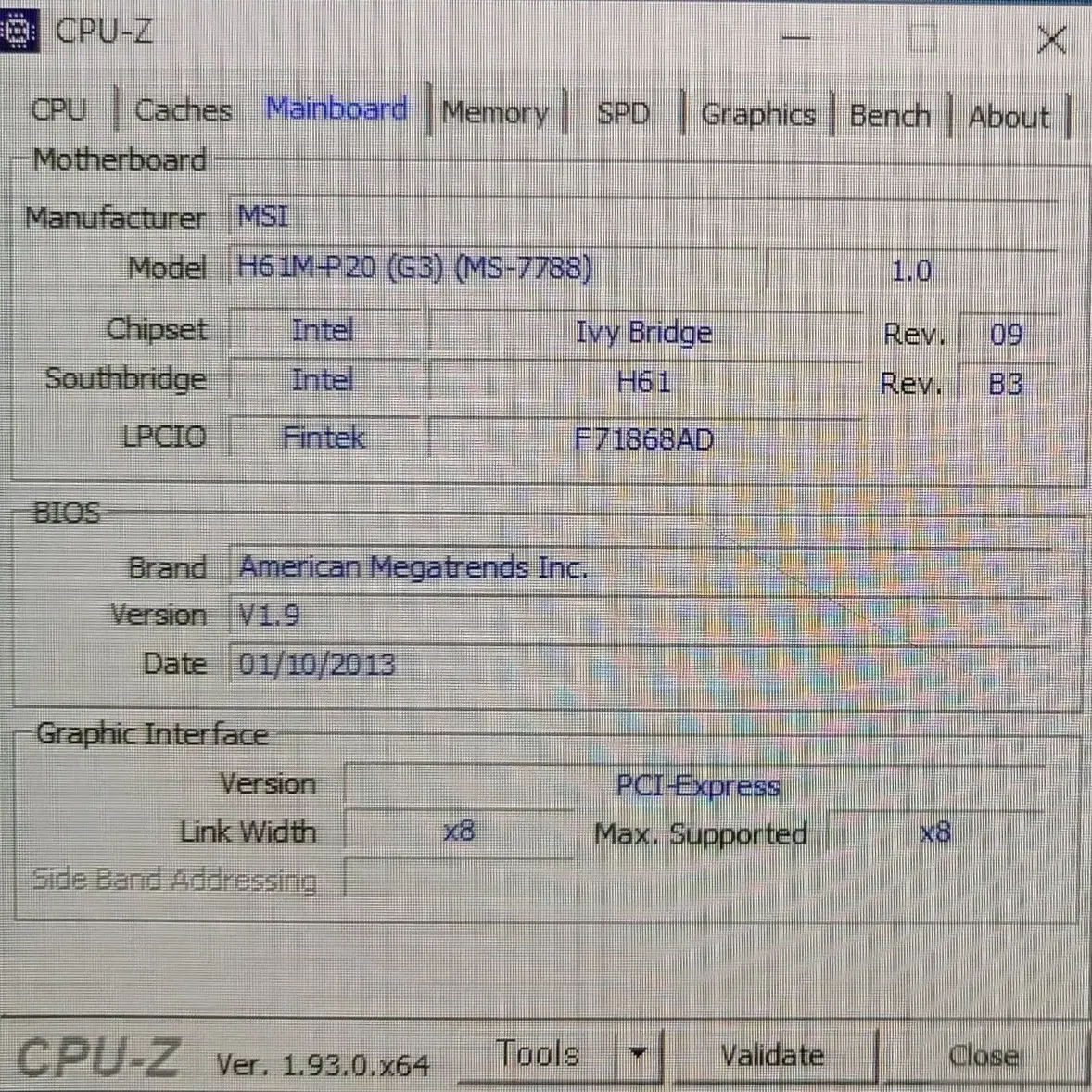 MSI H61M-P20(G3) /인텔1155소켓 메인보드