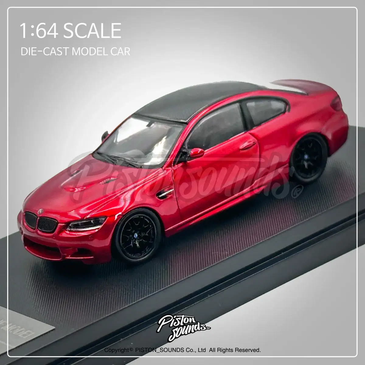 1:64스케일 다이캐스트 BMW E92 M3 엠쓰리 메탈릭레드 v8