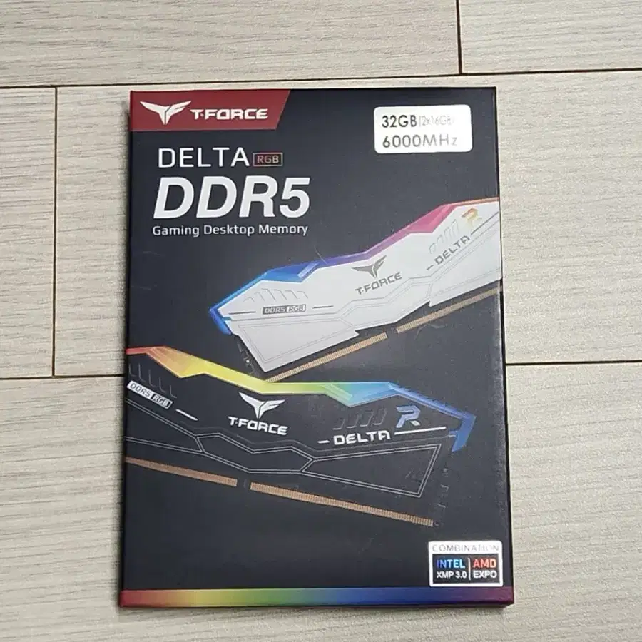 팀그룹 ddr5 32gb(2x16) 6000 cl30 블랙 새상품 램