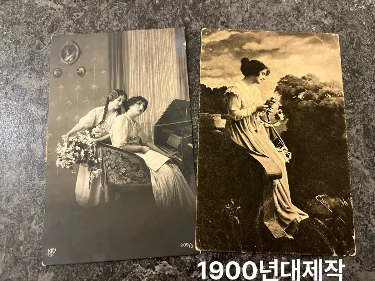 1920년대 독일 빈티지 사진 엽서ㅡ여인. 안부