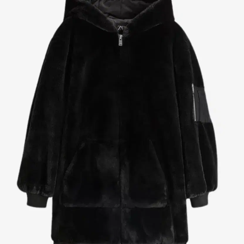 자라 페이크퍼 후드코트 ZARA Men Faux fur coat