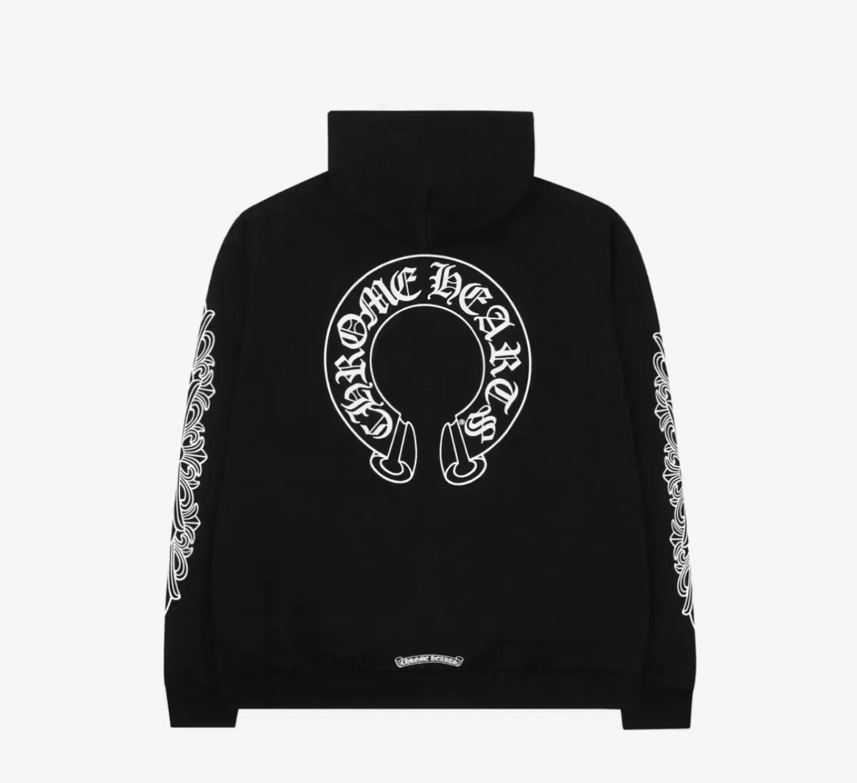 XL Chrome Hearts Horseshoe Floral Hoodie Black