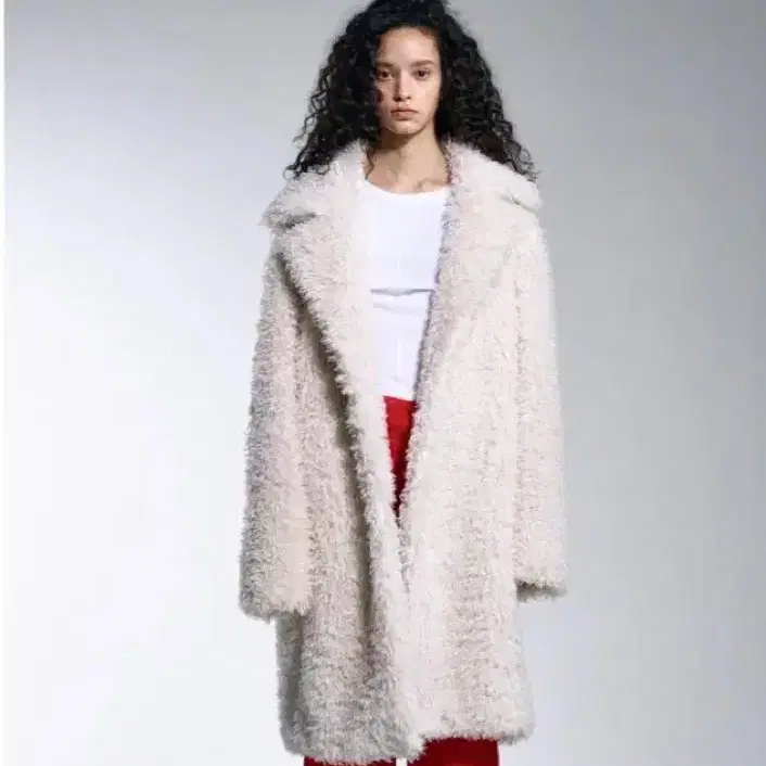 Seo 퍼 롱코트 curly faux fur coat 2사이즈